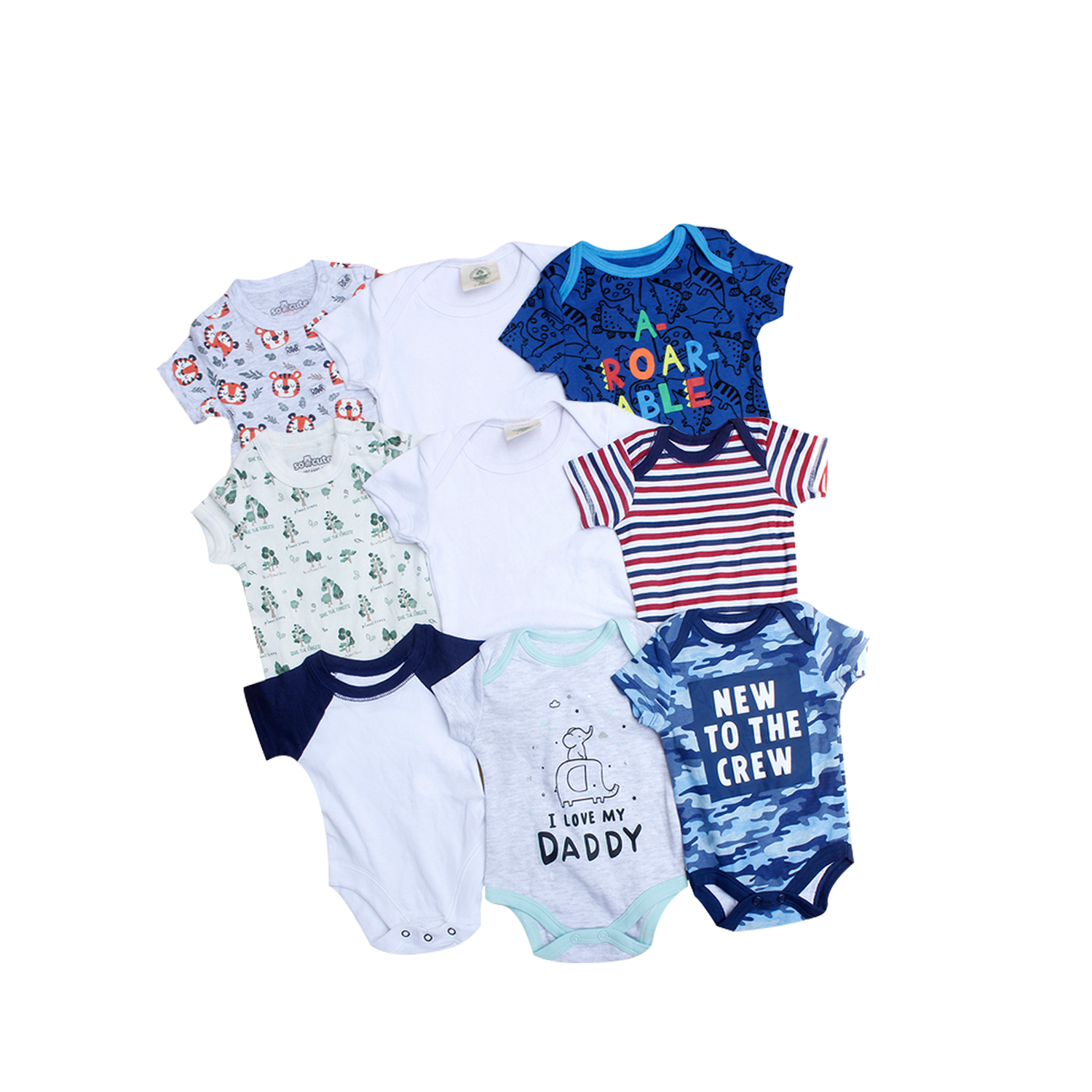 5 Pcs Assorted Multicolor Half Sleeve Baby Keeper